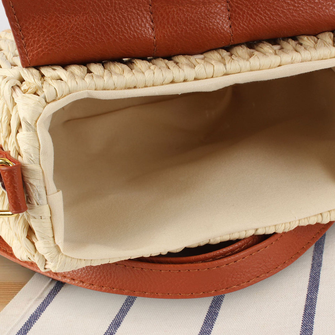 Handbag with Unique Woven Design and Elegant Flap Stornfield