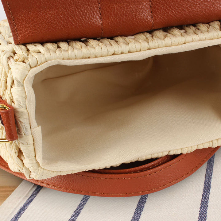 Handbag with Unique Woven Design and Elegant Flap Stornfield