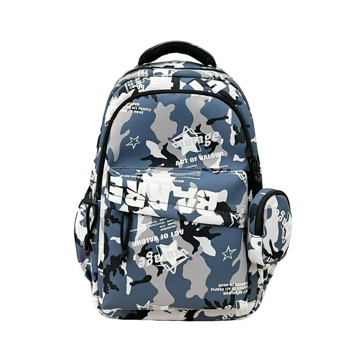 Stylish backpack with modern lettering pattern Stornfield