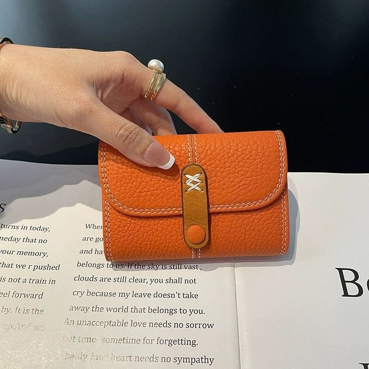 Textured Leather Tri-Fold Wallet Stornfield