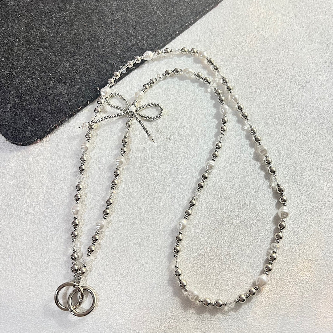 Stylish Pearl and Chain Necklace Stornfield