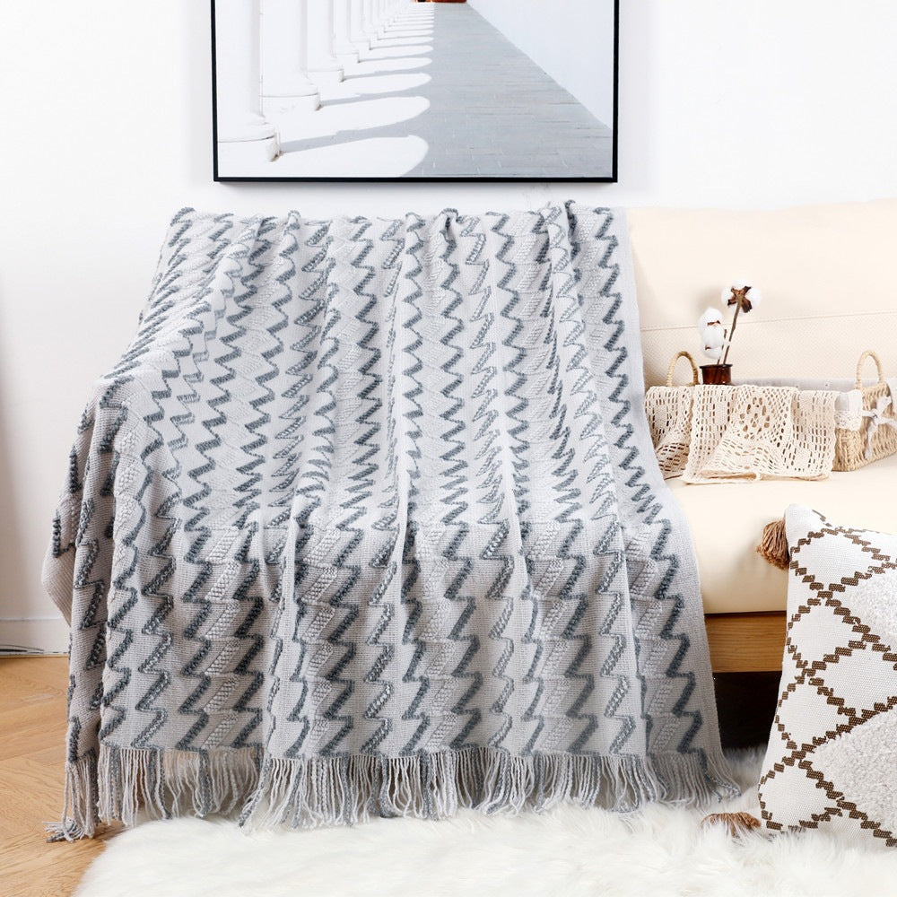 Textured Woven Throw Blanket