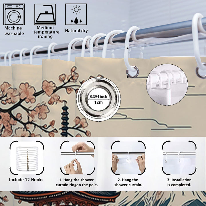 Cat-Themed Four-Piece Digital Bathroom Set Stornfield