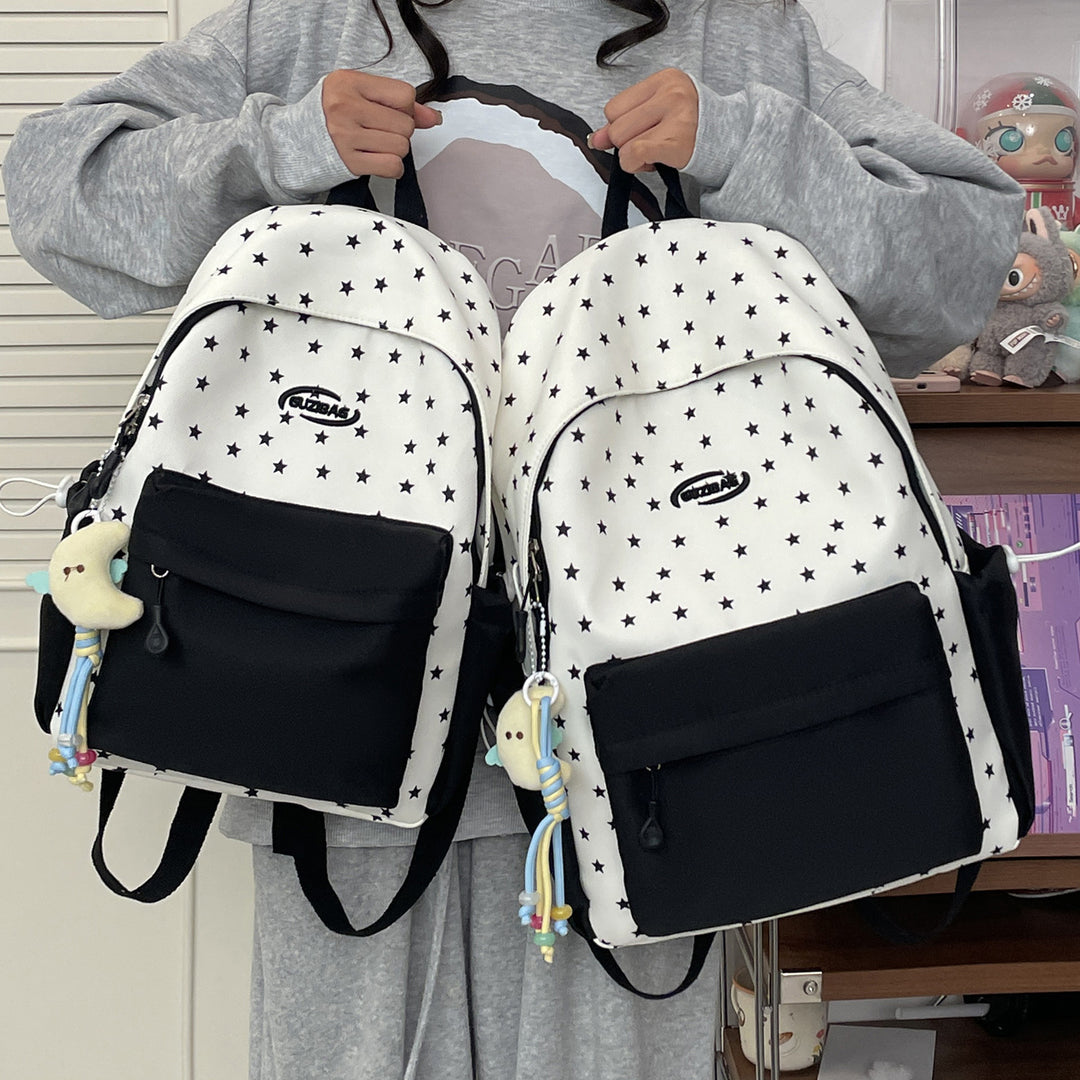 Stylish Printed Backpack with Fun Character Accents Stornfield