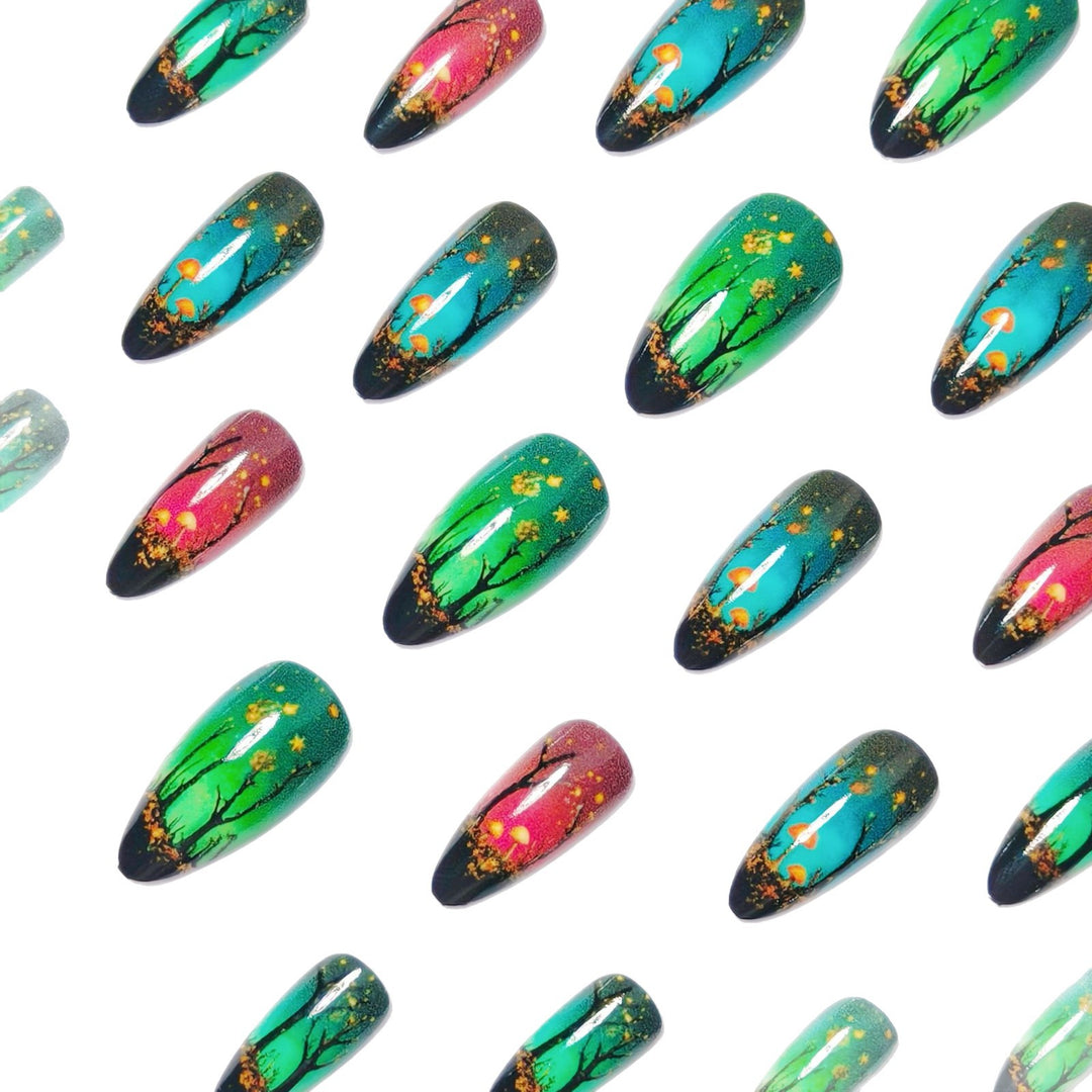 Creative Art Nails with Fascinating Forest and Mushroom Designs Stornfield