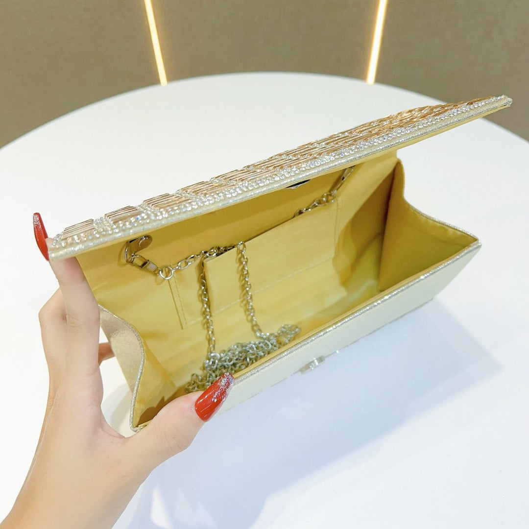 Glamorous Crystal-Studded Evening Clutch