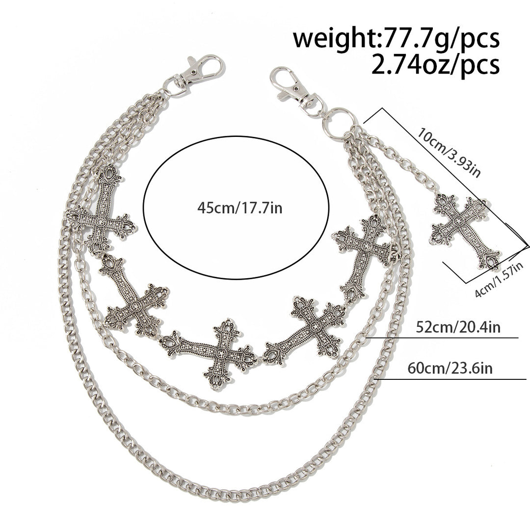 Fashionable chain belt with cross pendants Stornfield