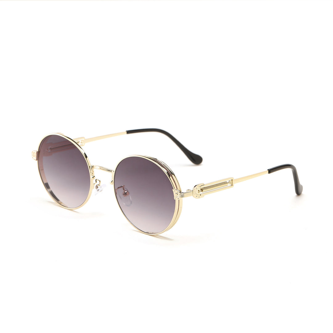 Women's round vintage sunglasses with exclusive metal frame Stornfield