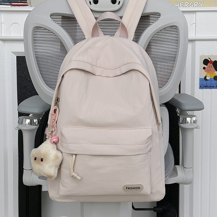 Stylish Casual Backpack with Cute Plush Charm Stornfield