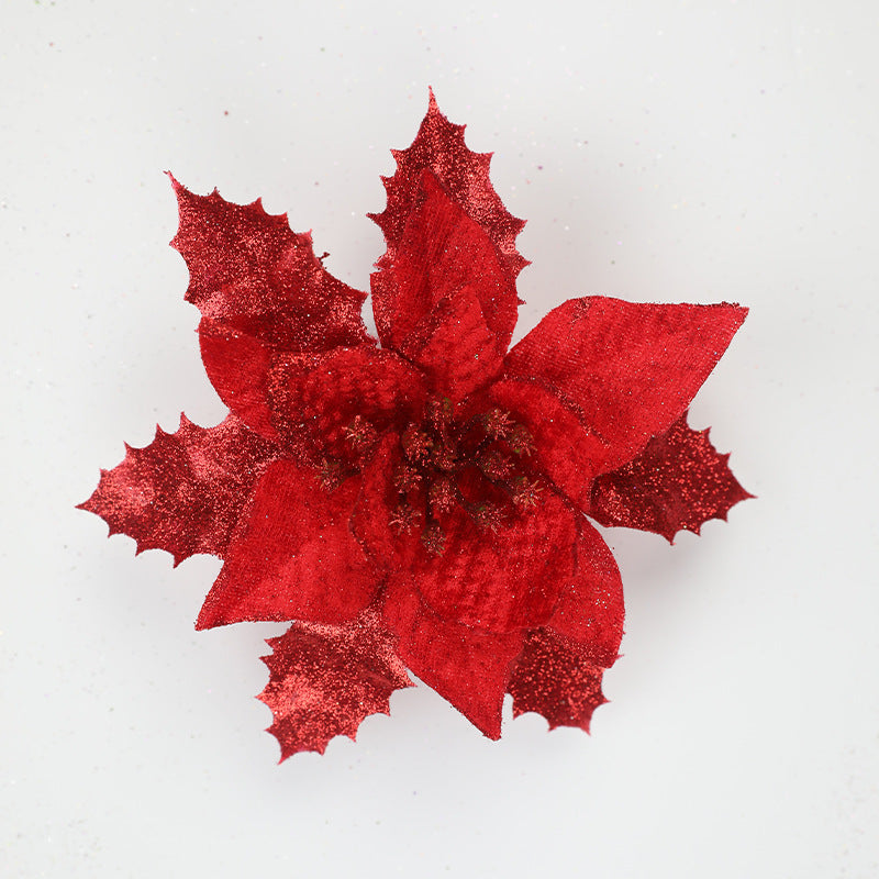 Decorative Glittered Floral Accent Brooch Stornfield