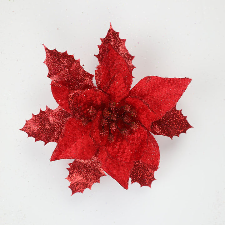 Decorative Glittered Floral Accent Brooch Stornfield