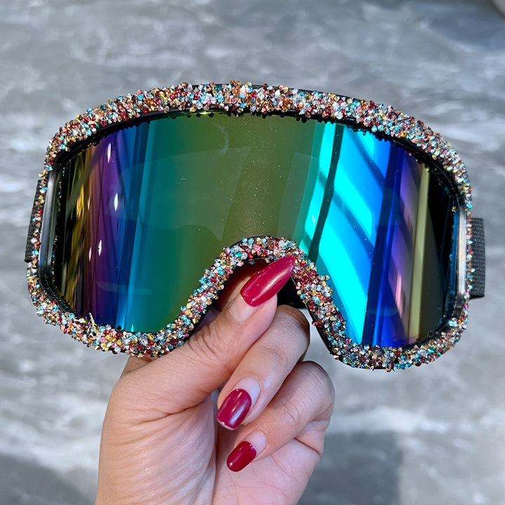 Women's skiing goggles with sparkling crystal decoration Stornfield
