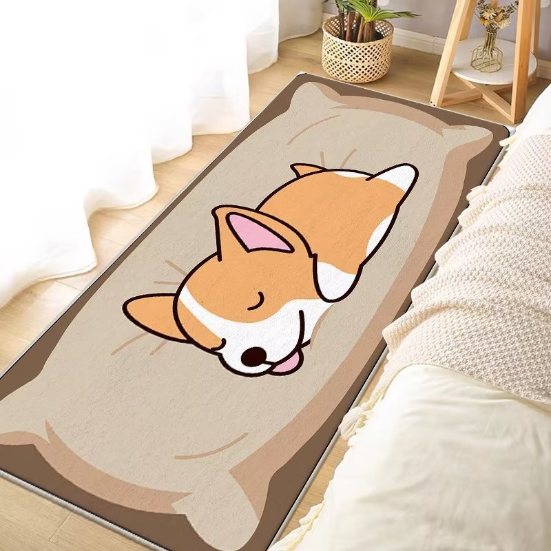 Fun Cartoon Cat-Themed Area Rug