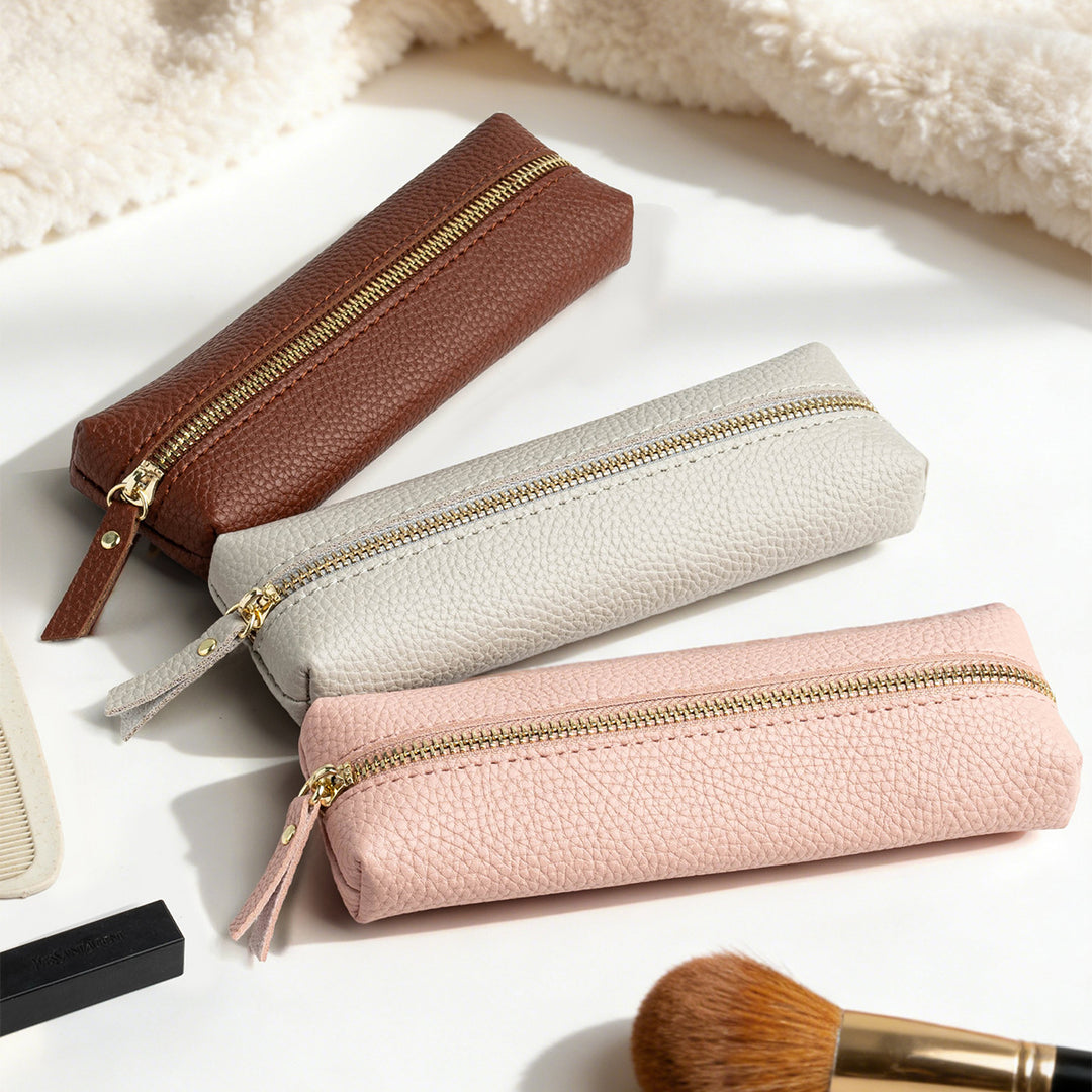 Leather Zippered Pencil Case Stornfield