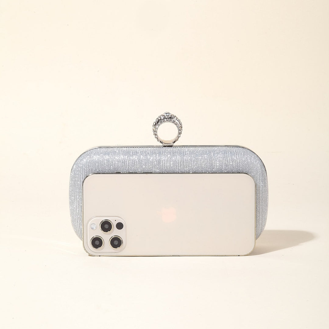 Decorative Evening Clutch with Chain Handle