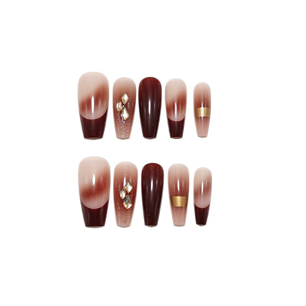 Luxurious artificial nails with glamorous decorations Stornfield