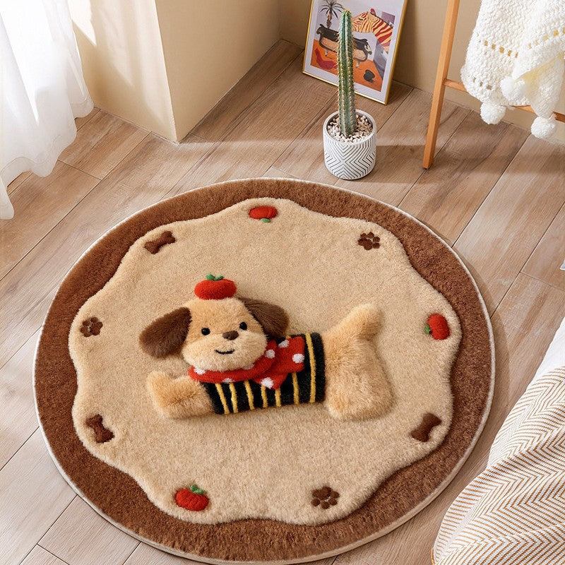 Cat-Themed Round Area Rug
