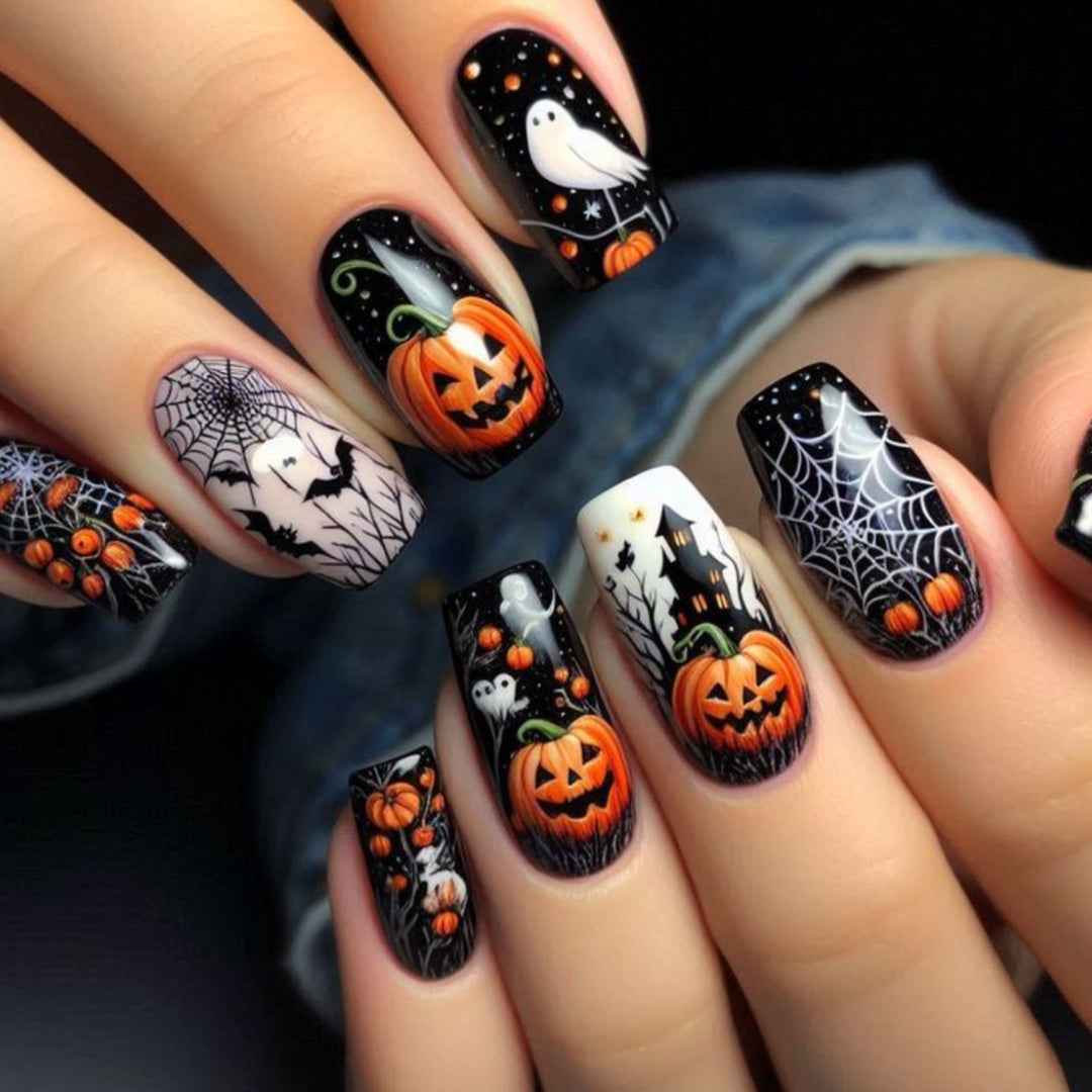 Festive Halloween-Themed Nail Art Stornfield