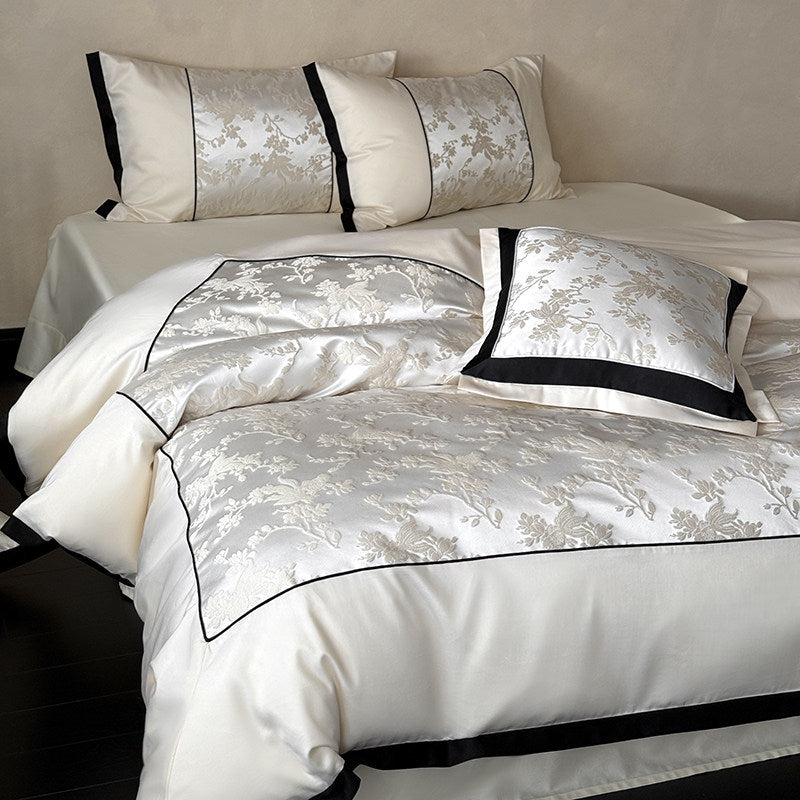 Decorative Luxury Embroidered Satin Bedding Set Stornfield