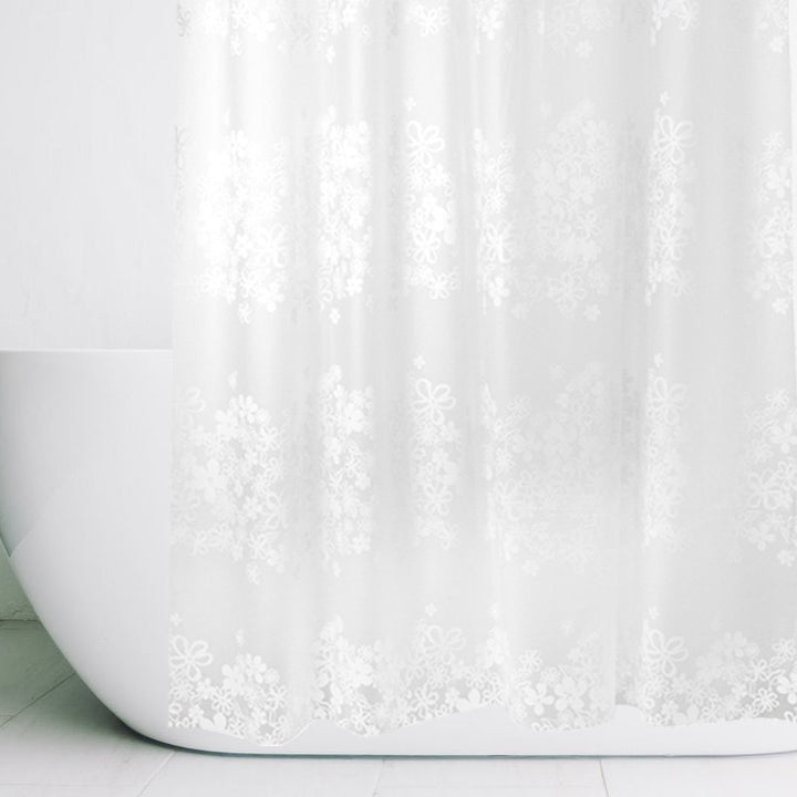 Floral Patterned Waterproof Shower Curtain Stornfield