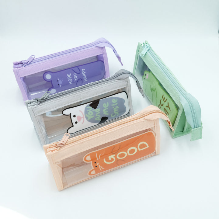 Creative Cartoon Zippered Pencil Case