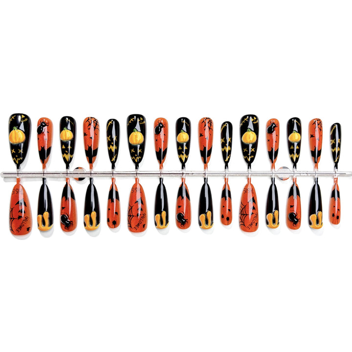 Halloween-Themed Press-On Nail Art Set 1790745709