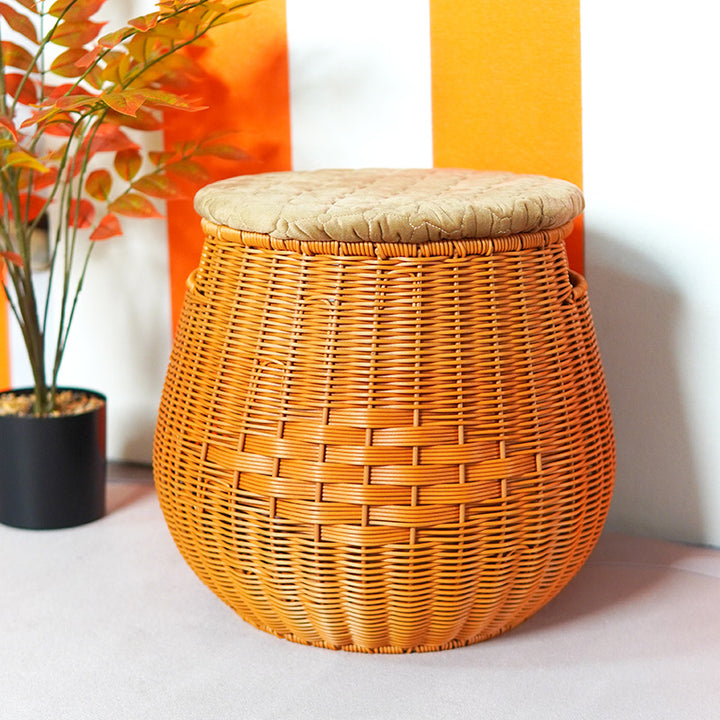 Cozy Rattan Storage Ottoman Stornfield