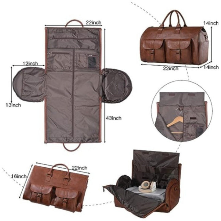 Elegant Travel Bag with Integrated Suit Compartment Stornfield