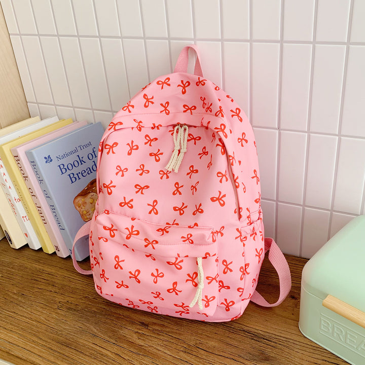 Backpack with Creative Bow Motif and Thoughtful Storage Spaces Stornfield