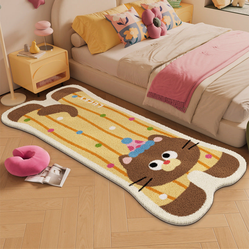 Elephant-shaped Plush Rug