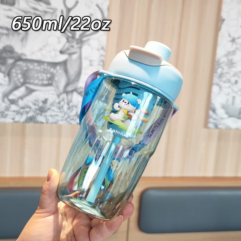 Ladies playful water bottle with removable straw Stornfield