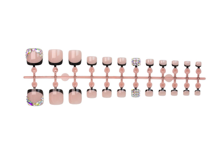 Nail Art Set with glamorous rhinestones and elegant gradients Stornfield