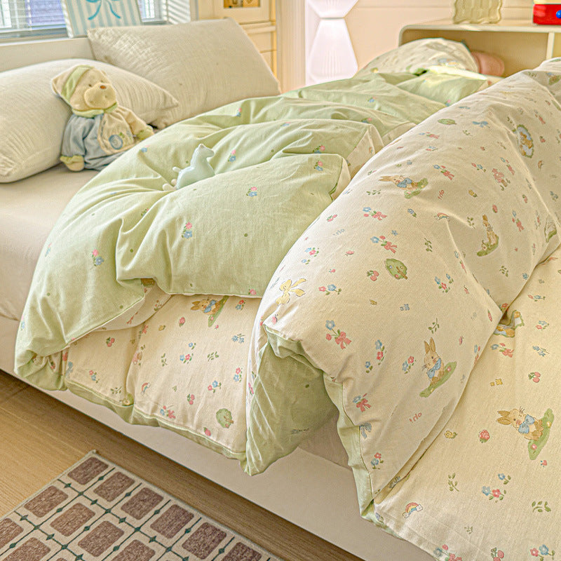 Children's Playful Floral Duvet Cover Set