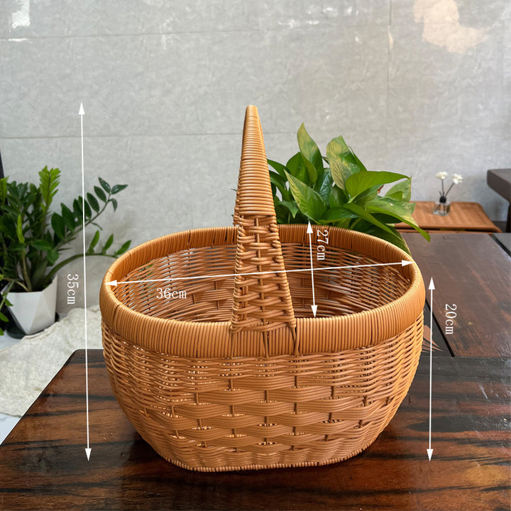 Ladies Handmade Basket with Elegant Handle Stornfield