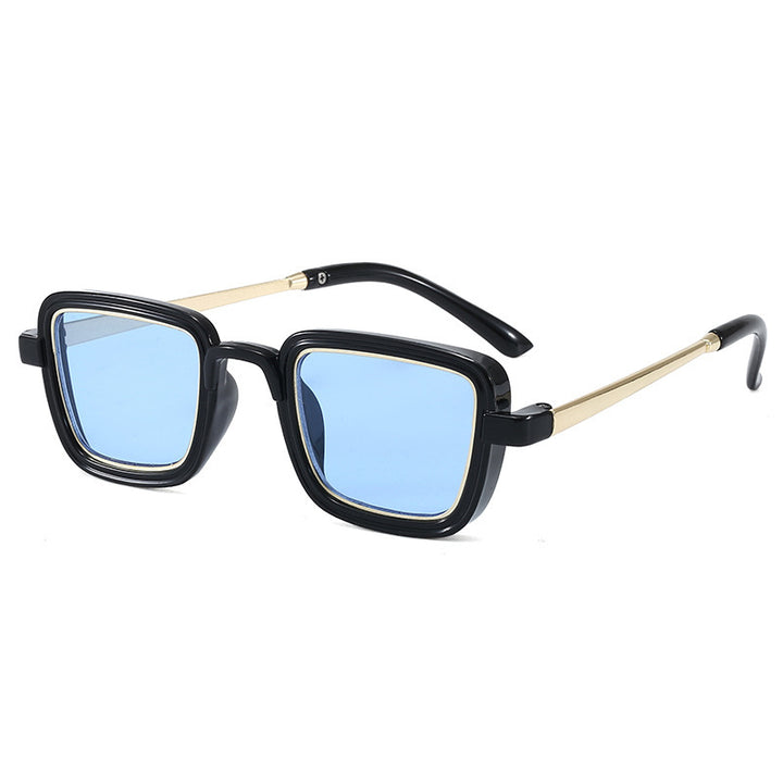 Women's square sunglasses with transparent frame and gold accents Stornfield