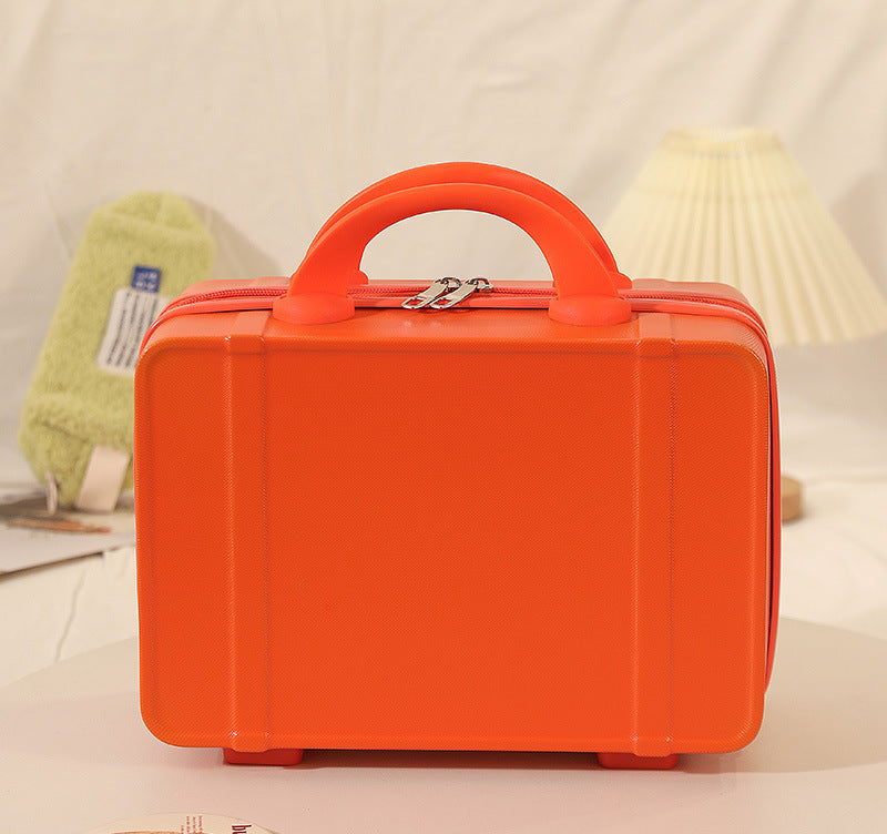 hard-shell travel cosmetic case with double-zip closure top handle and protective feet Stornfield