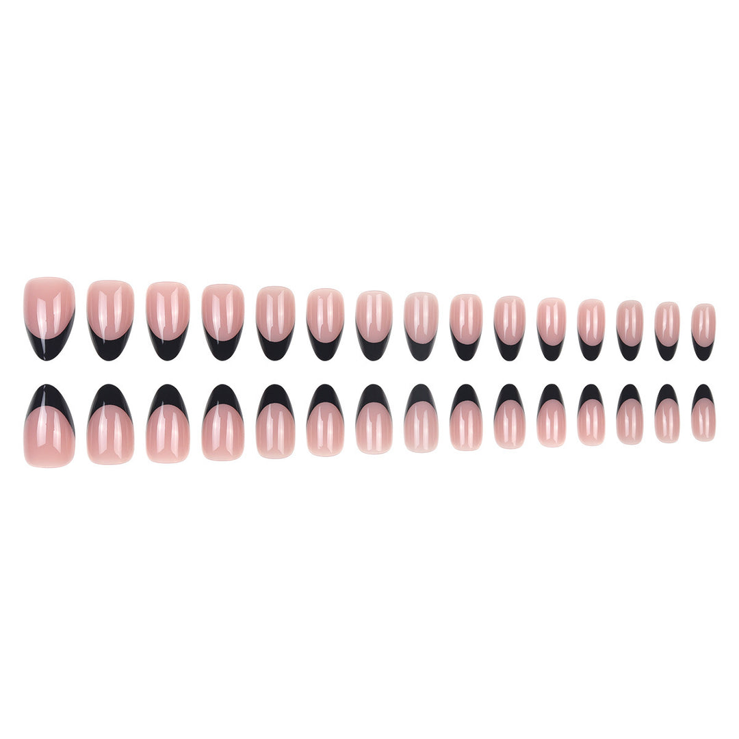 Elegant Stiletto Press-On Nails with Modern French Tip Design Stornfield
