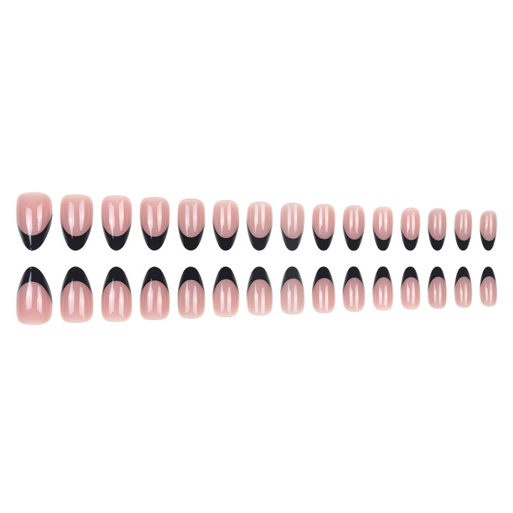 Elegant Stiletto Press-On Nails with Modern French Tip Design Stornfield