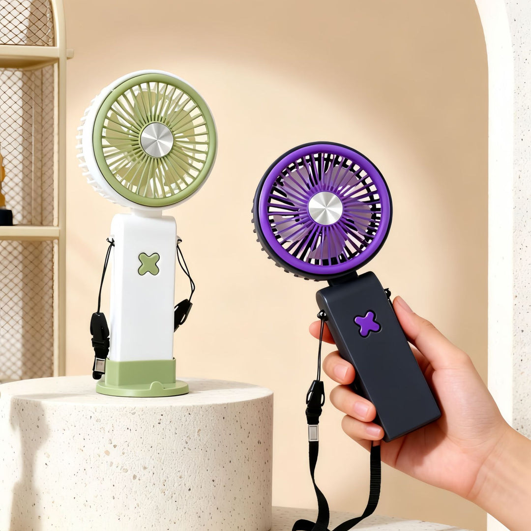Ladies Portable Hand Fan with Flexible Design and USB Connection Stornfield