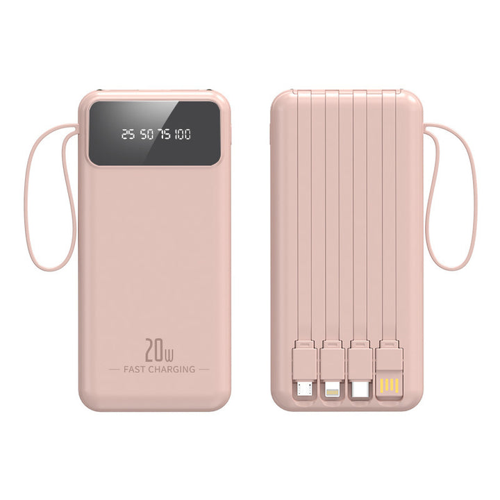High-performance power bank with integrated charging cables and digital display Stornfield