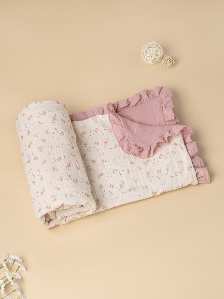 Soft Muslin Baby Blanket with Frill Edging Stornfield