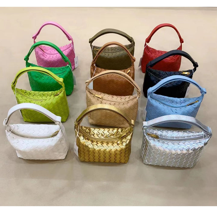 Woven Leather Satchel Bag Stornfield