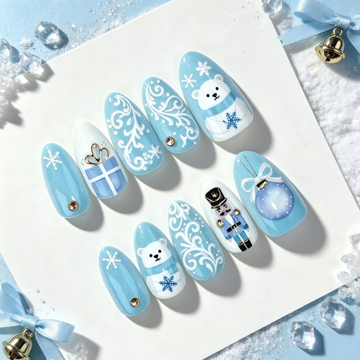 Winter-Themed Press-On Nail Set