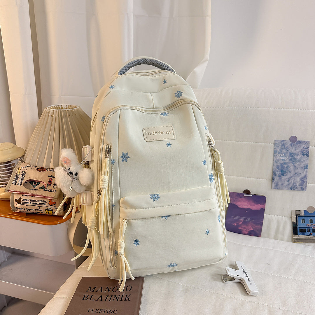 Elegant Floral Embroidered Backpack Stornfield