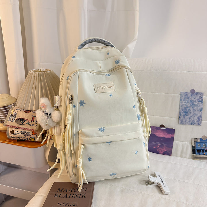 Elegant Floral Embroidered Backpack Stornfield