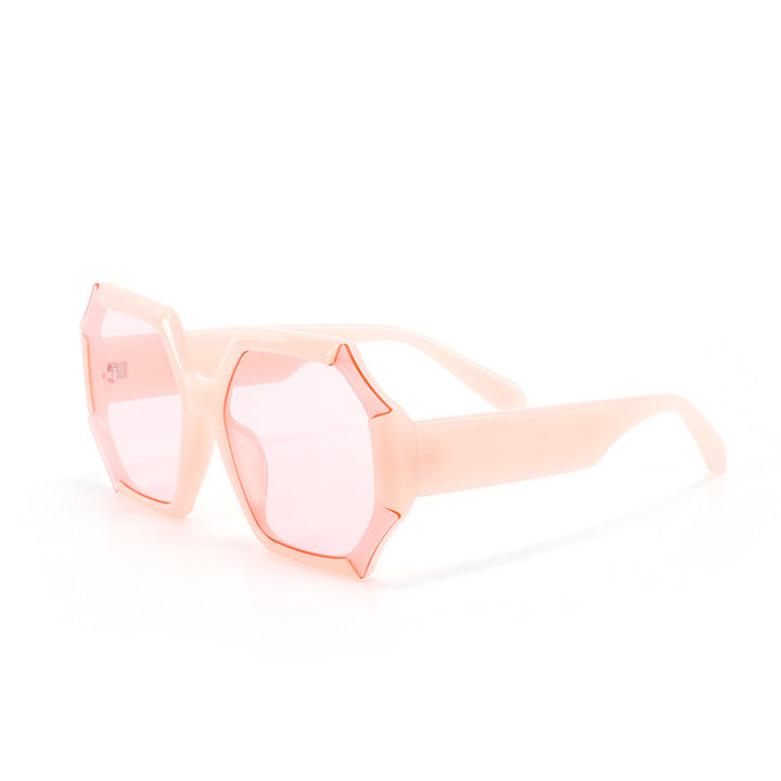 Ladies fashionable sunglasses with faceted frame Stornfield