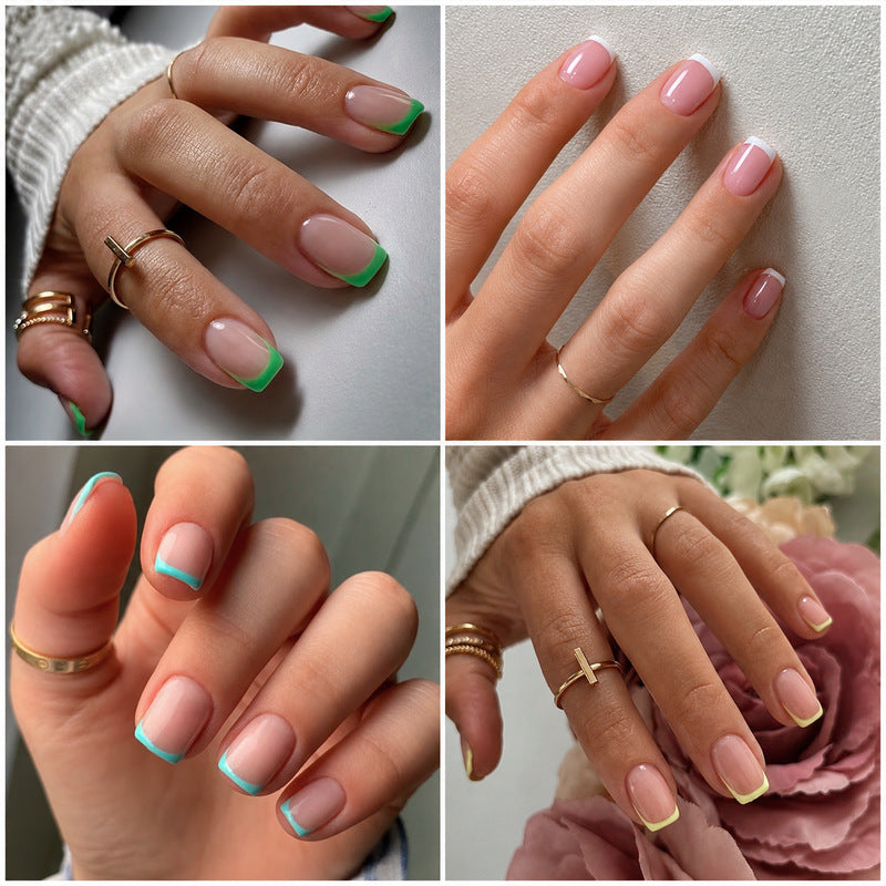 Acrylic nail set with colorful gradients Stornfield
