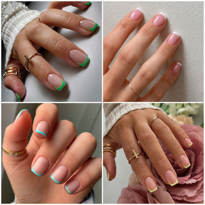 Acrylic nail set with colorful gradients Stornfield