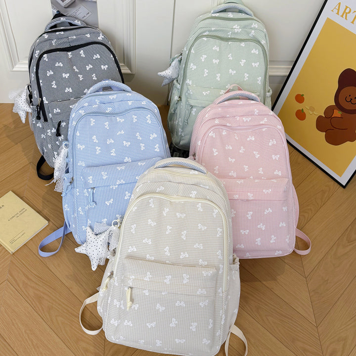 Cute Bow-Embellished Casual Backpack Stornfield