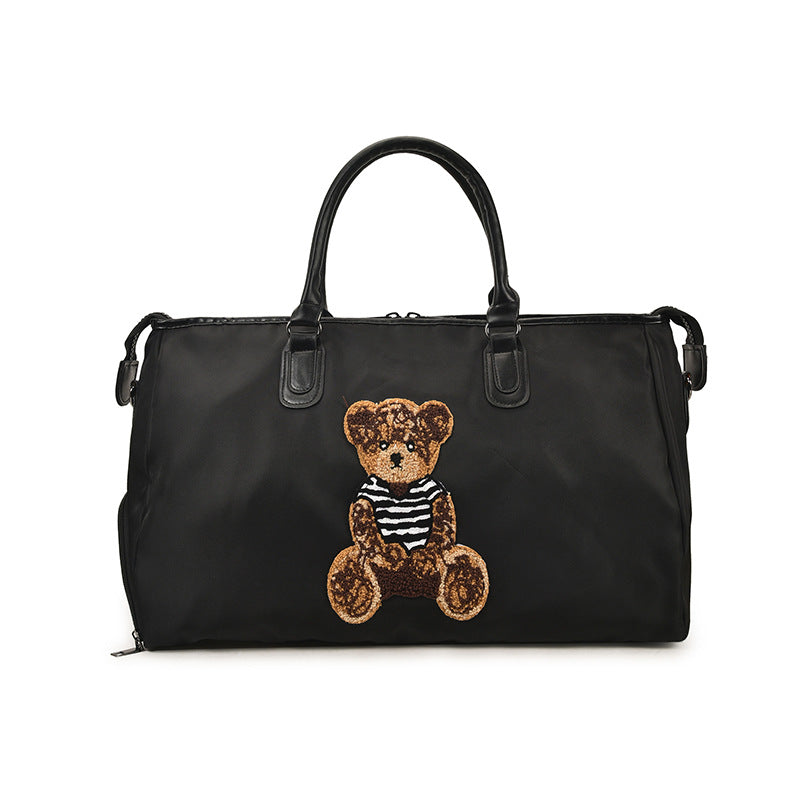 Cute Bear Embroidered Travel Duffle Bag Stornfield